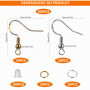 300 Pcs Attache Boucles d'Oreilles, Fermoir Boucles d'Oreilles, Crochets et Anneaux Ouverts en Or Argent Sterling 925,Kit Fabric