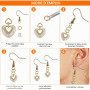 300 Pcs Attache Boucles d'Oreilles, Fermoir Boucles d'Oreilles, Crochets et Anneaux Ouverts en Or Argent Sterling 925,Kit Fabric