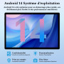 ZIOVO Tablette Android 14 Tablette 10 Pouces,22GoRAM+128Go ROM (1To TF),Widevine L1|8000mAh| Octa-Core|2.0GHz| 5G WiFi| BT 5.0| 