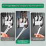 Candeon Jeu de clé plate à cliquet ouverte, 6Pcs 10-17mm Métrique Clés Mixtes à Cliquet Clés à Écrou Évasé pour conduites de fre