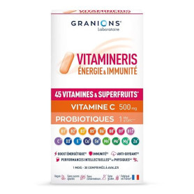 Vitamine C 500mg Granions - Multivitamines Energie Immunite - 30 Comprimes | Renforce L Energie Et Les Defenses Immunitaires, Av