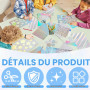 Papier Cartonné Miroir à Motifs Mixte Argent A4 25 Feuilles 250g/m²/92lb | Uncle Paul 5 Motifs Papier Réfléchissant Métallisé po