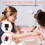 Repose Main Manucure, Repose Main Ongle avec Support pour Téléphone Portable, Repose Main Hauteur Réglable en Forme de U, Cuir P