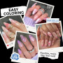 UNA GELLA Capsule Americaine Ongle Stiletto Moyenne, 216 Pièces 12 Tailles Capsules Ongles Amande Extrémités Full Cover pour Ext
