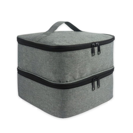 Boczif Étui de Transport Organisateur de Vernis à Ongles (Gris) | Sac de Rangement de Vernis à Ongles à Double Couche - Convient