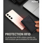 Powr Porte-Cartes RFID en Métal - Design Minimaliste | Finition en fibre de carbone pour un style discret et résistant