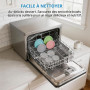 QKNOSM Lot de 4 récipients Creamy pour Ninja Creami NC300EU NC301EU, Ninja Creami Machine à glace Accessoires avec machine à gla