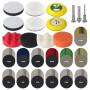 Renovateur Phare Voiture, 145 Pièces Kit Rénovation Phare, Polissage Phares Voiture, Set Papier Abrasif Eau/Sec 75mm, Kit de Res