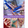 Kalolary 550P Transparentes Capsules Ongles Extra Longues Coffin Ballerine | Capsules Demi-Couverture pour Extension d’Ongles, T