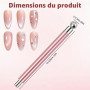 AYBUY Aimant à Ongles ?i, Aimant Ongles Nail Art, Cylindrique | Double Tête, Puissant, pour Vernis Gel ?il De Chat, Nail Art 3D,