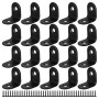Lot de 20 supports d'angle d'angle droit à 90 degrés, supports en L, petits supports d'angle noirs en acier inoxydable pour meub