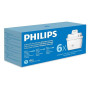Philips Water Cartouches filtrantes de rechange Filtration avancée, paquet de 6, réduisent les MICROPLASTIQUES, le CHLORE, le CA