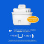 Philips Water Cartouches filtrantes de rechange Filtration avancée, paquet de 6, réduisent les MICROPLASTIQUES, le CHLORE, le CA