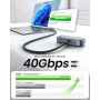 Silkland Câble USB-C 0,3m, 40Gbps Transfert Données USB4 avec Thunderbolt4 | 8K@60Hz 4K@144Hz, 240W PD3.1 Câble USB-C pour Thund