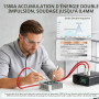 5000 mAh Soudeuse par Point sans Fil 11340 W, Poste à Souder avec Écran LCD, Bouton Rotatif, Pédale et Stylet, pour Batteries, S