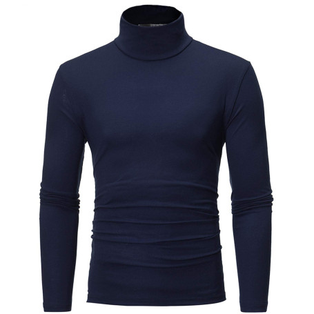 Pull Col Roulé Hommes T-Shirts Pulls Homme Manches Longues Casual Slim Fit Hiver Basic sous Pull pour Homme
