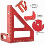 Kit D'Équerre De Charpentier, Équerre Charpentier 3d, Equerre Menuisier, Multi-Angle Menuisier En Alliage D'aluminium, Haute Pré