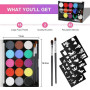 URAQT Peinture Corporelle pour Le Visage,Palette de Maquillage pour Enfant | 15 Couleurs Palette de Tatouage de Peinture à I'hui