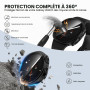 Neitra 4 Pièces PC Coque pour Samsung Galaxy Watch 9 8 44mm Protection | Coques avec Protecteur D'écran en Verre Trempé, étui de