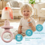 JRISBO Moule à Glace pour Bébé, 6X 17ML Mini Moule Crème Glacée en Silicone sans BPA avec Bâtonnets de Dentition pour Enfant, Pe