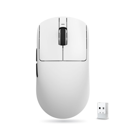 ATK VXE R1 Pro Max Souris Gaming sans Fil - Blanc | 54 g Ultra-Légère, Capteur PAW3395, 26 000 DPI, Polling 4 000 Hz, Batterie 1