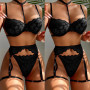 Porte Jartelle Femme Sexy Ensemble, Tenue Sexy Femme Grande Taille Chic Et Élégants Creuse Respirante Seduction Charme Confortab