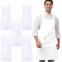 umboom 5 Pièces Noir Blanc Tabliers, Chef Tabliers pour Hommes et Femmes, Professionnel Cuisine Serveur Tabliers (1 Poche)
