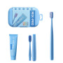 Vonmerie Kit Brosse à Dents Voyage | Brosse à Dents à Poils Spirale et Dentifrice 20g | Compact 11x7x2.8cm | Pour Voyage, Pro et