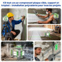Huepar Pro Niveau Laser avec Trépied Haut, 360 Autonivelant ZK03CGT | Trépied de 127 cm, Haute Précision ±2 mm, Télécommande, Au