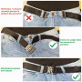 Bansga Ceinture Tactique Homme Style Militaire Avec Nous Ceinture Heavy Duty Ceinture en Nylon Pour la Chasse D'entraînement Arm
