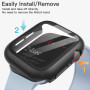 JETech Coque pour Apple Watch SE 3/2/1, Series 6/5/4 40mm, Noir | Avec Protection D'écran, Verre Trempé Intégré, Étui Housse Hau