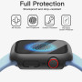 JETech Coque pour Apple Watch SE 3/2/1, Series 6/5/4 40mm, Noir | Avec Protection D'écran, Verre Trempé Intégré, Étui Housse Hau