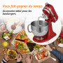 Gdrtwwh Crochet pétrisseur en acier inoxydable pour mixeur KitchenAid à tête inclinable de 4,5 à 5 litres, pièces de rechange, c