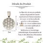 Felicidade Pendentif Fleur de Vie en Acier Inoxydable - Symbole d'Harmonie et d'Énergie Positive - Couleurs Argent et Doré - Idé