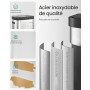 SONGMICS Poubelle de Cuisine Automatique, 50 L, Acier Inoxydable | Capteur de Mouvement, Ouverture Tactile, Fermeture Douce, 15 