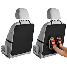 URAQT Protection Siège Voiture Enfant, 2PCS Tapis Oxford, 60x45cm | Anti-Salissures Imperméable Dossier Anti-Coups, SUV Facile à