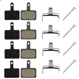 Plaquette de Frein VTT, 4 Paires Plaquette de Frein Trottinette Electrique, Plaquettes de Frein Vélo, Frein à Disque vélo Résist
