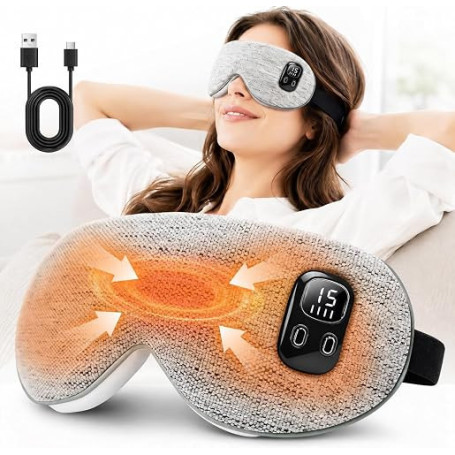 Masque chauffant BOYUNSHI sans fil pour les yeux secs, traitement de la blépharite, soulagement des yeux, améliore le sommeil, 4