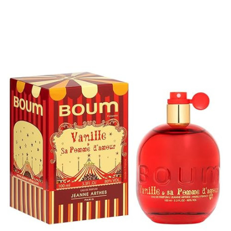 JEANNE ARTHES Boum Vanille Pomme d’Amour Parfum Femme Gourmand 100 ml | Eau de Parfum - Flacon Vaporisateur 100 ml - Fabriqué en