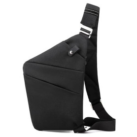 BIRDDIE Sacoche Bandoulière Homme Sport Sac Bandouliere Femme Sac de Poitrine Sacoche Antivol Voyage pour Épaule Travers Cyclism
