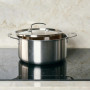 KAMBERG - Faitout Marmite Ø32 cm en Acier Inoxydable 18/10 Triply - Sans PFAS - Couvercle inclus - Tous feux dont induction et f