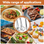 3 Pièces Pince de Service en Acier Inoxydable, 9 Pouces Pince Alimentaire | Cuisine, Pinces à Salade de Qualité, Pinces à Barbec