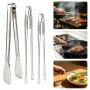 3 Pcs Pince Cuisine Inox, Pince à épiler, 30cm & 28cm & 24cm | Pincette de Cuisine de Acier Inoxydable Professionnel pour Cuisin