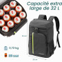Sac à Dos Isotherme PENGDA de 32L – Sac à Dos glacière Isotherme léger Resistant à l’Eau avec Une Grande capacité de 39 canettes