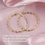 BONNYBIRD® Lot Boucles d'Oreilles Acier Inoxydable Femme en Argent, Or et Or Rose - 100% Résistance à l'eau & Bien Toléré Par la