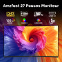 Amzfast Ecran PC Gaming 27 Pouces 280Hz/QHD Moniteur Incurvé 2K(2560 x 1440), 1ms MPRT, 1500R, sRGB 135%, Adaptive Sync,Eyes-Car