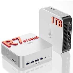 GEEKOM A8 Max Business Mini PC AMD Ryzen 7 8745HS, 16 Go DDR5 RAM | 1 To SSD (Évolutif) Compagnon IA productivité, 8 Ports USB, 