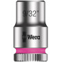 Wera 05005420001 Barre magnétique pour douilles A Imperial 1, Jeu de douilles Zyklop, 1/4", système impérial, 9 pièces Noir
