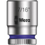 Wera 05005420001 Barre magnétique pour douilles A Imperial 1, Jeu de douilles Zyklop, 1/4", système impérial, 9 pièces Noir