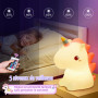 One Fire Veilleuse Enfant, 16 Couleurs Silicone, Lampe Chevet Rechargeable | Cadeau fille licorne, bébé, lampe de chevet silicon